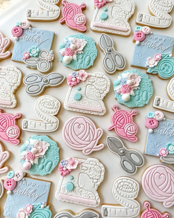 Sewing Scissors - Cookie Stamp & Cutter - Perfect for Fondant & Sugar Cookies