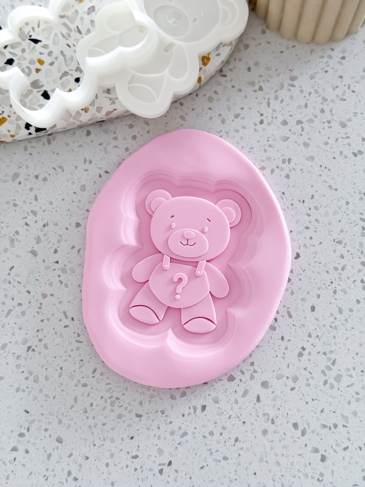 Teddy’s Gender Surprise Stamp & Cutter - Perfect for Fondant & Sugar Cookies