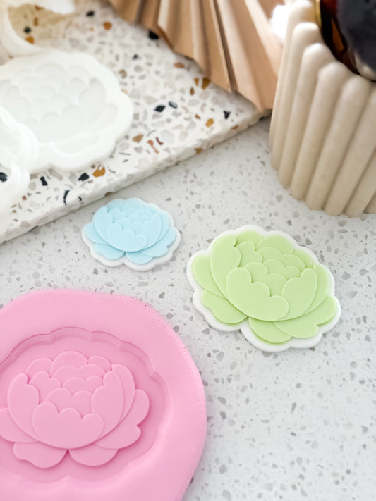 Mini Peony Bloom (Petal) Stamp & Cutter - Perfect for Fondant & Sugar Cookies