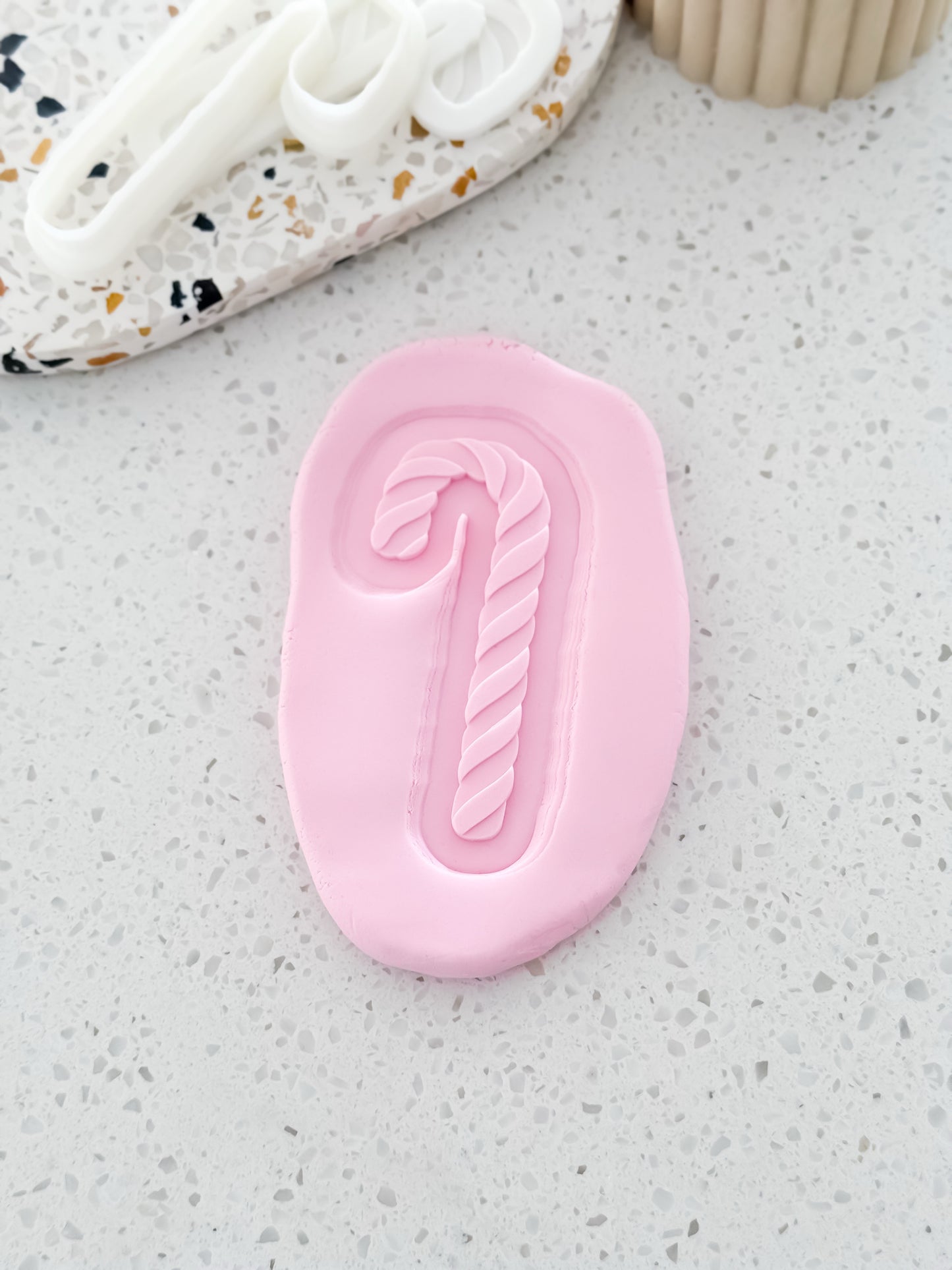 Candy Cane Stamp & Cutter - Perfect for Fondant & Sugar Cookies