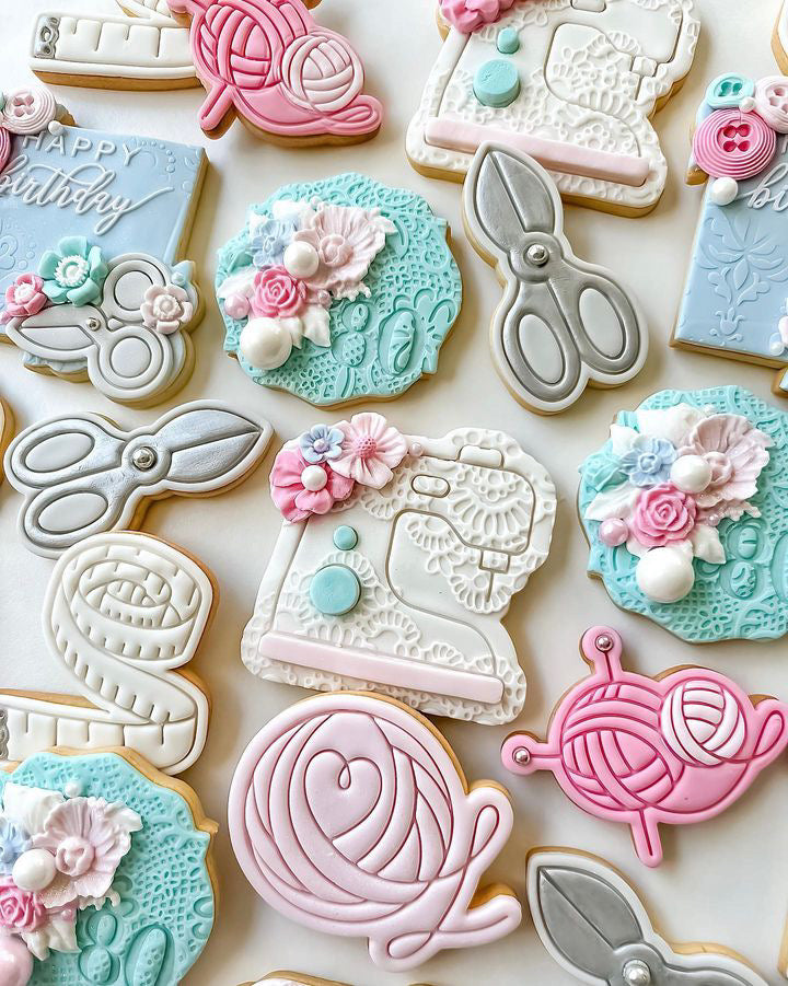 Sewing Scissors - Cookie Stamp & Cutter - Perfect for Fondant & Sugar Cookies