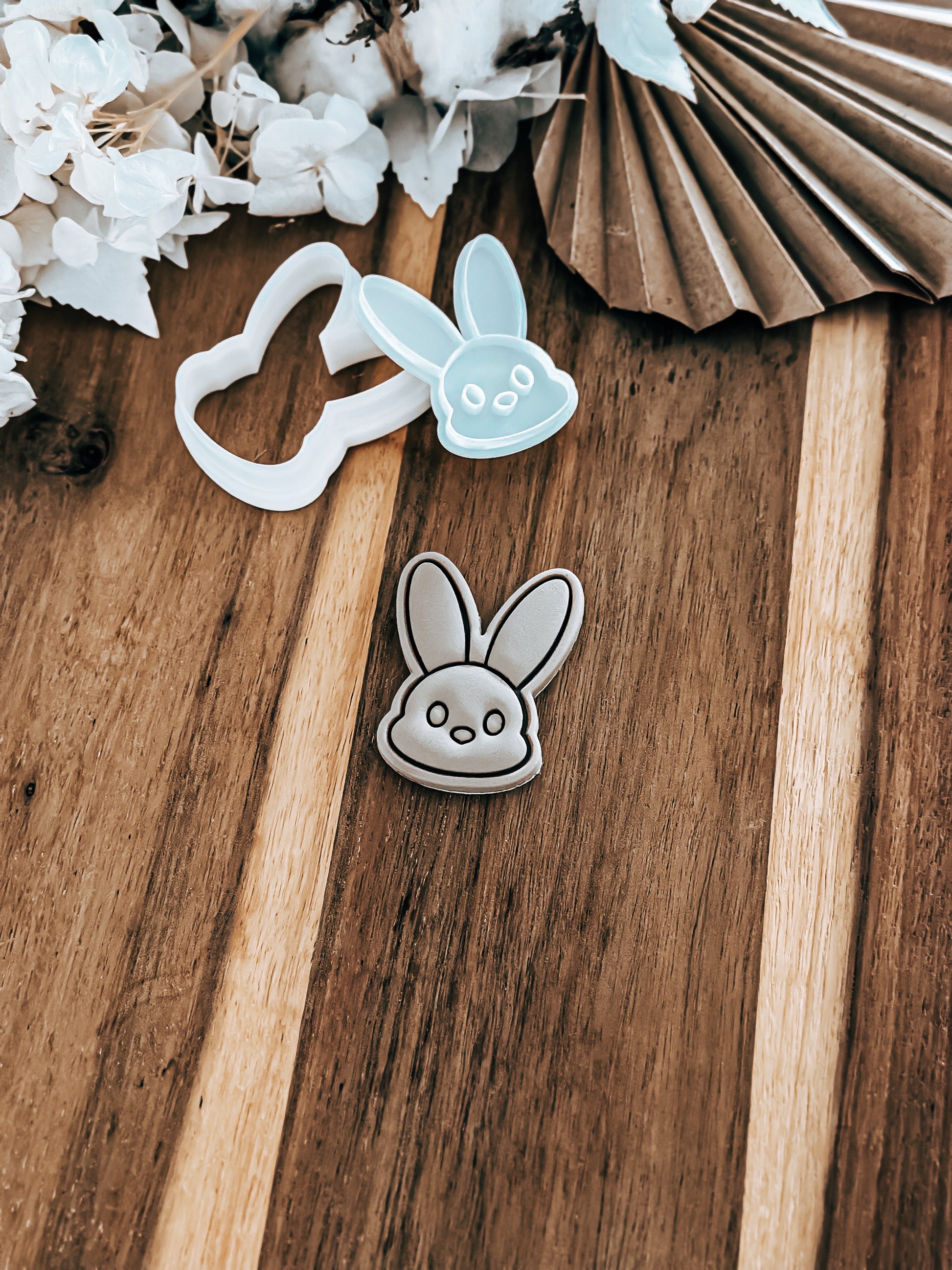 Mini Bunny Head (Simple) - Cookie Stamp and Cutter - Ideal for Fondant & Sugar Cookies