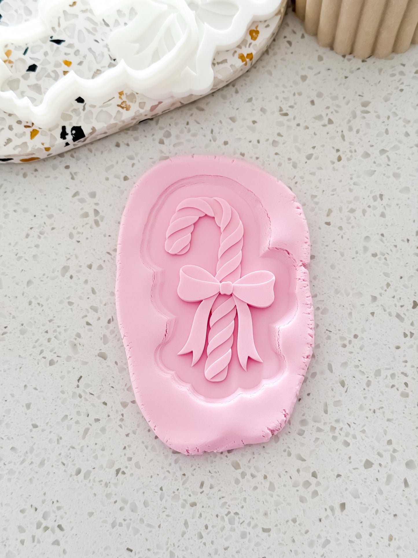 Candy Cane (Bow) Stamp & Cutter - Perfect for Fondant & Sugar Cookies