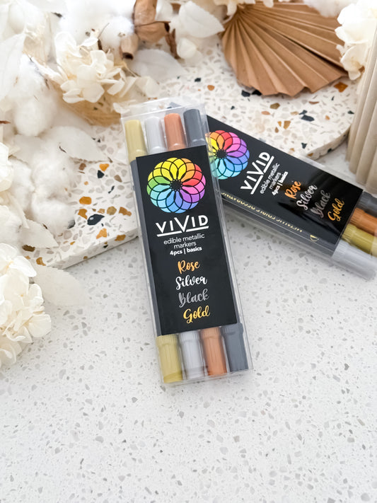 Vivid | Edible Metallic Markers - Basics