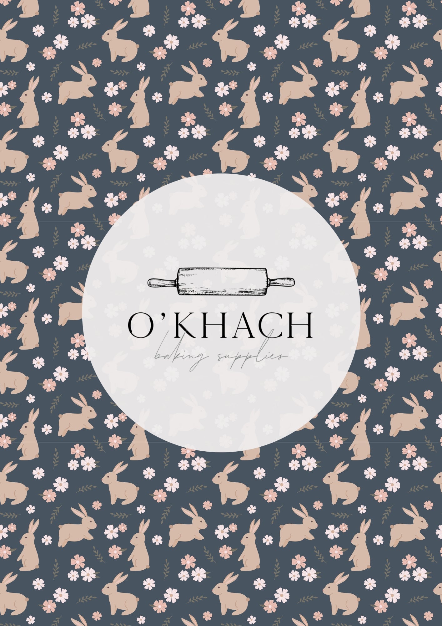 Bunny Garden Pattern - Edible Image – A4 Cake Topper & Cupcake Decoration