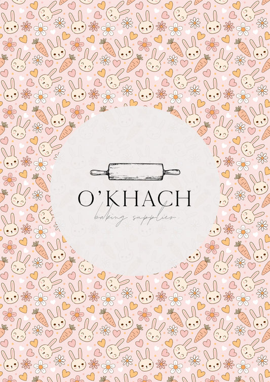 Bunny Hop Pattern No.6 - Digital Edible Image for Cakes & Cookies