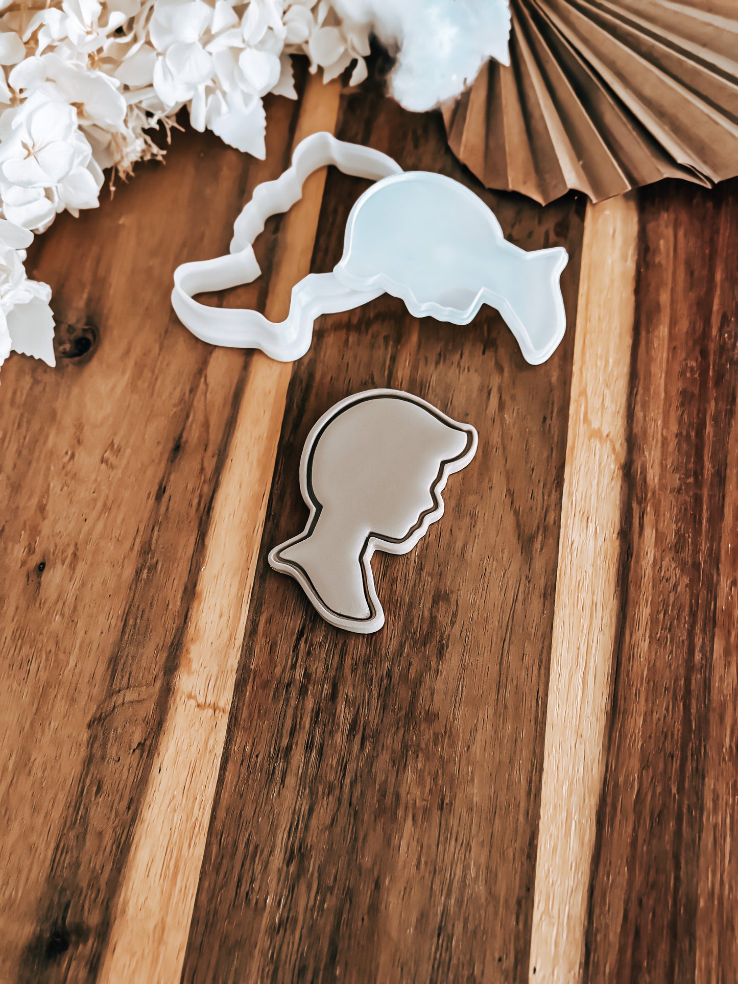Doll Man Head Outline - Cookie Stamp & Cutter - Fondant & Sugar Cookies