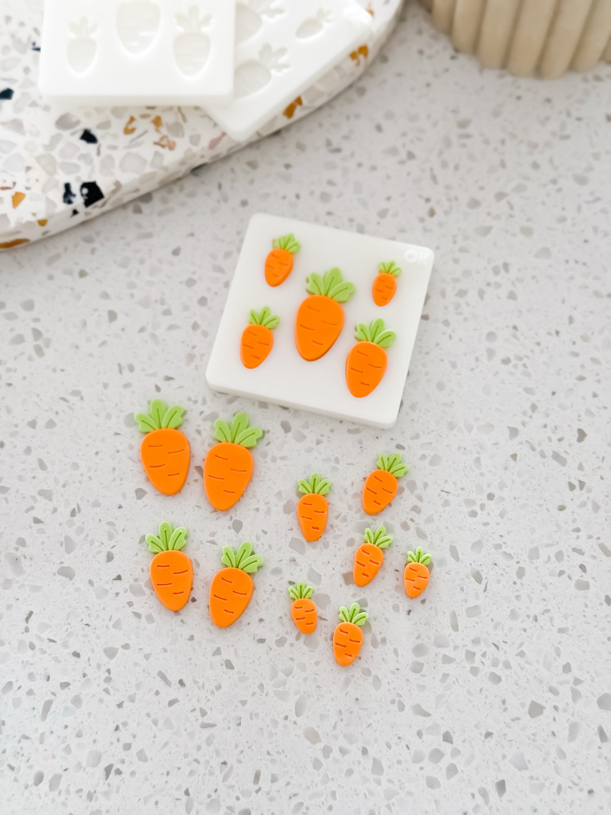 Easter Carrot Finger Press mould for cookie and cupcake decorating