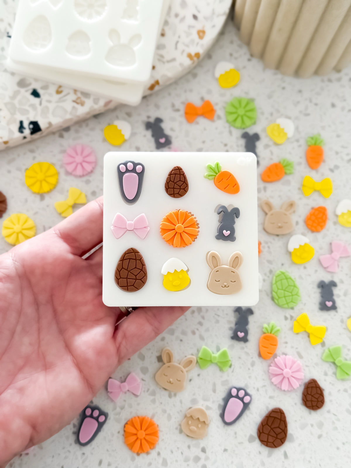 Easter Mini Mix Finger Press Fondant Mould by O'Khach Baking Supplies