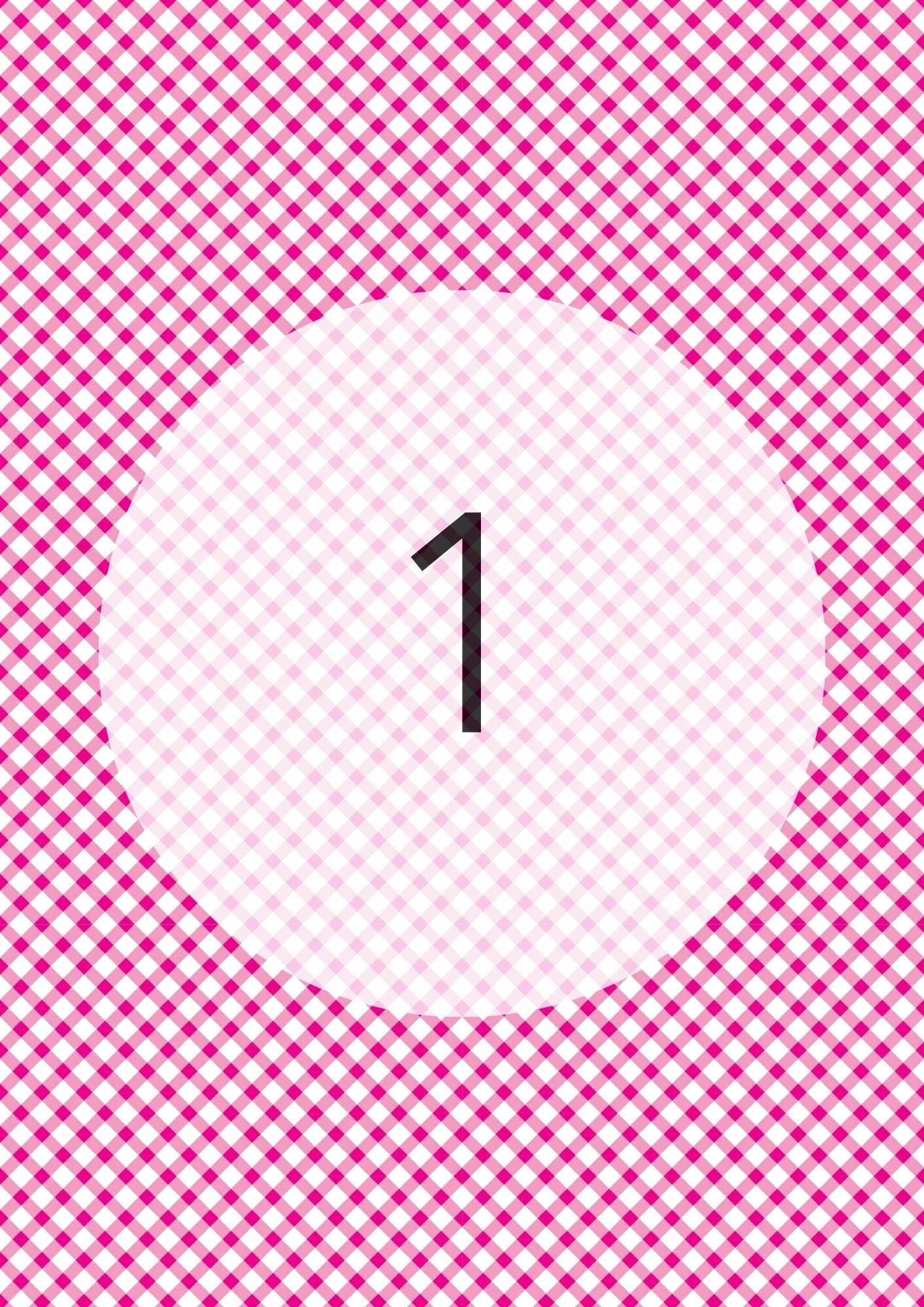 Hot Pink diagonal gingham edible image, Gingham Cross No.1, by O'Khach