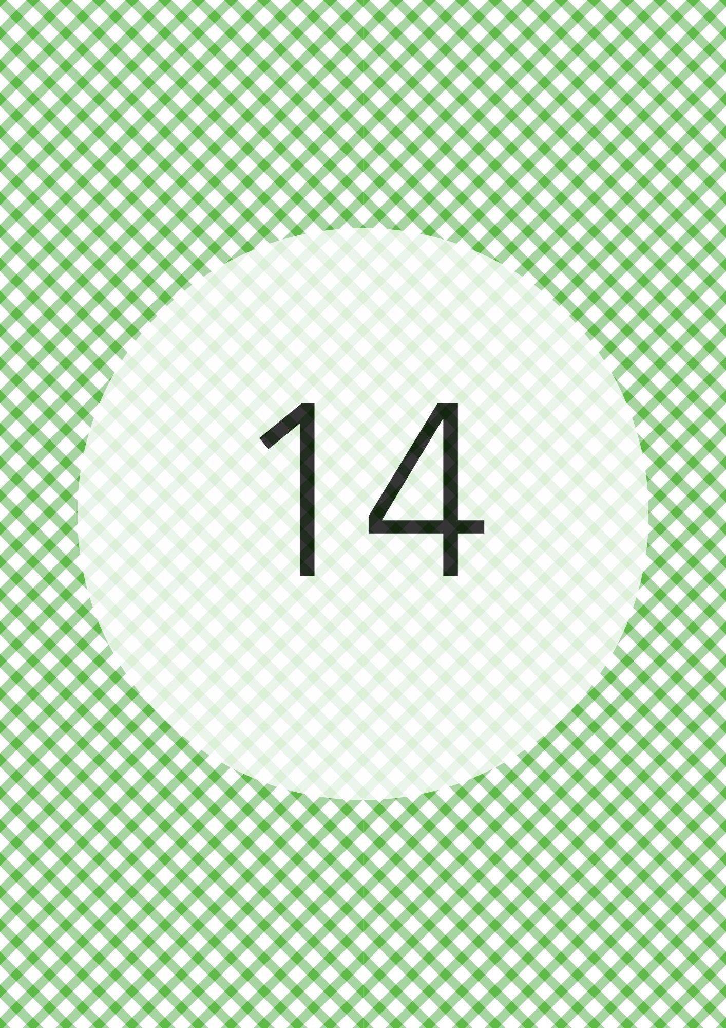 Green diagonal gingham edible image, Gingham Cross No.14, by O'Khach