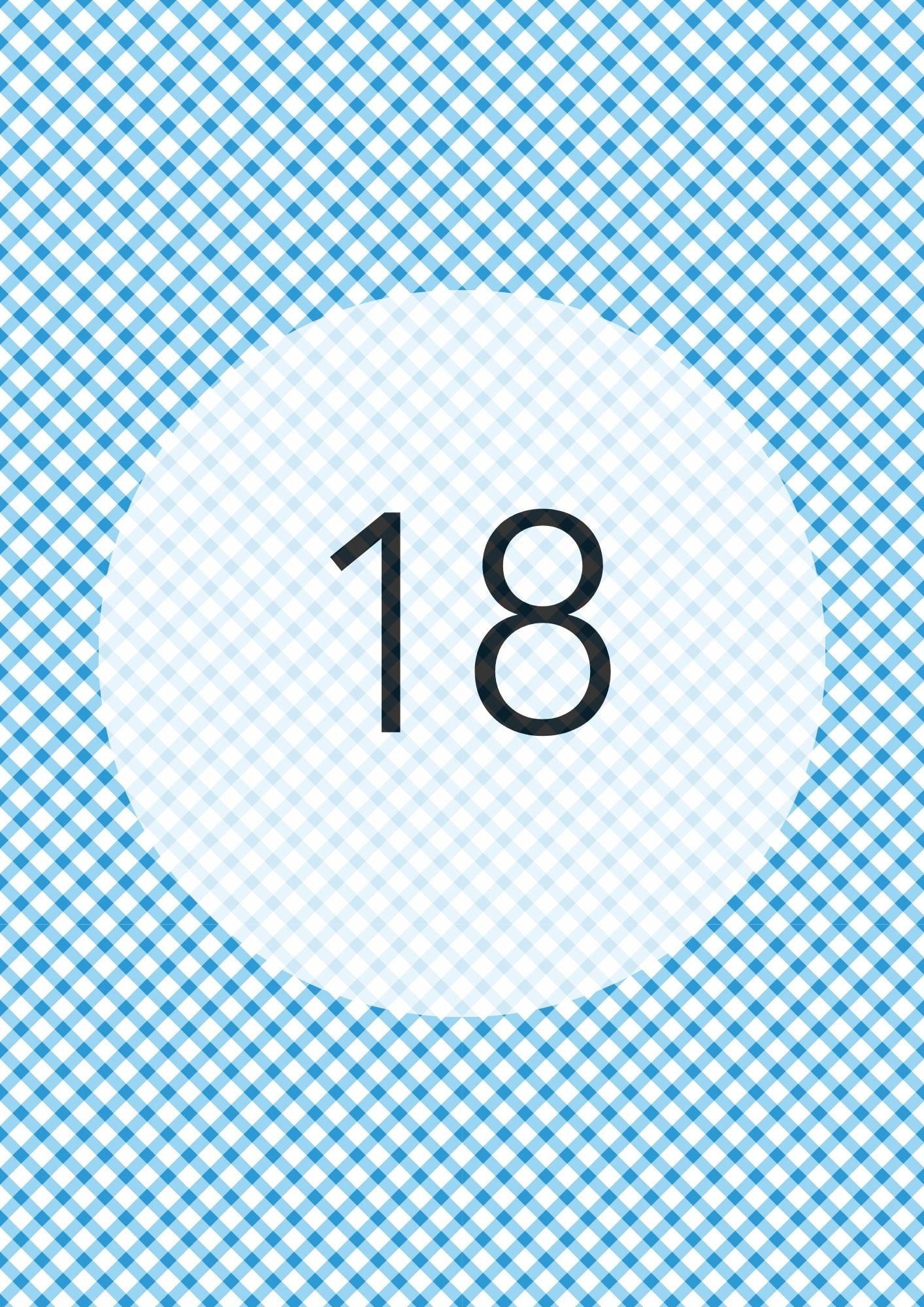 Aqua diagonal gingham edible image, Gingham Cross No.18, by O'Khach