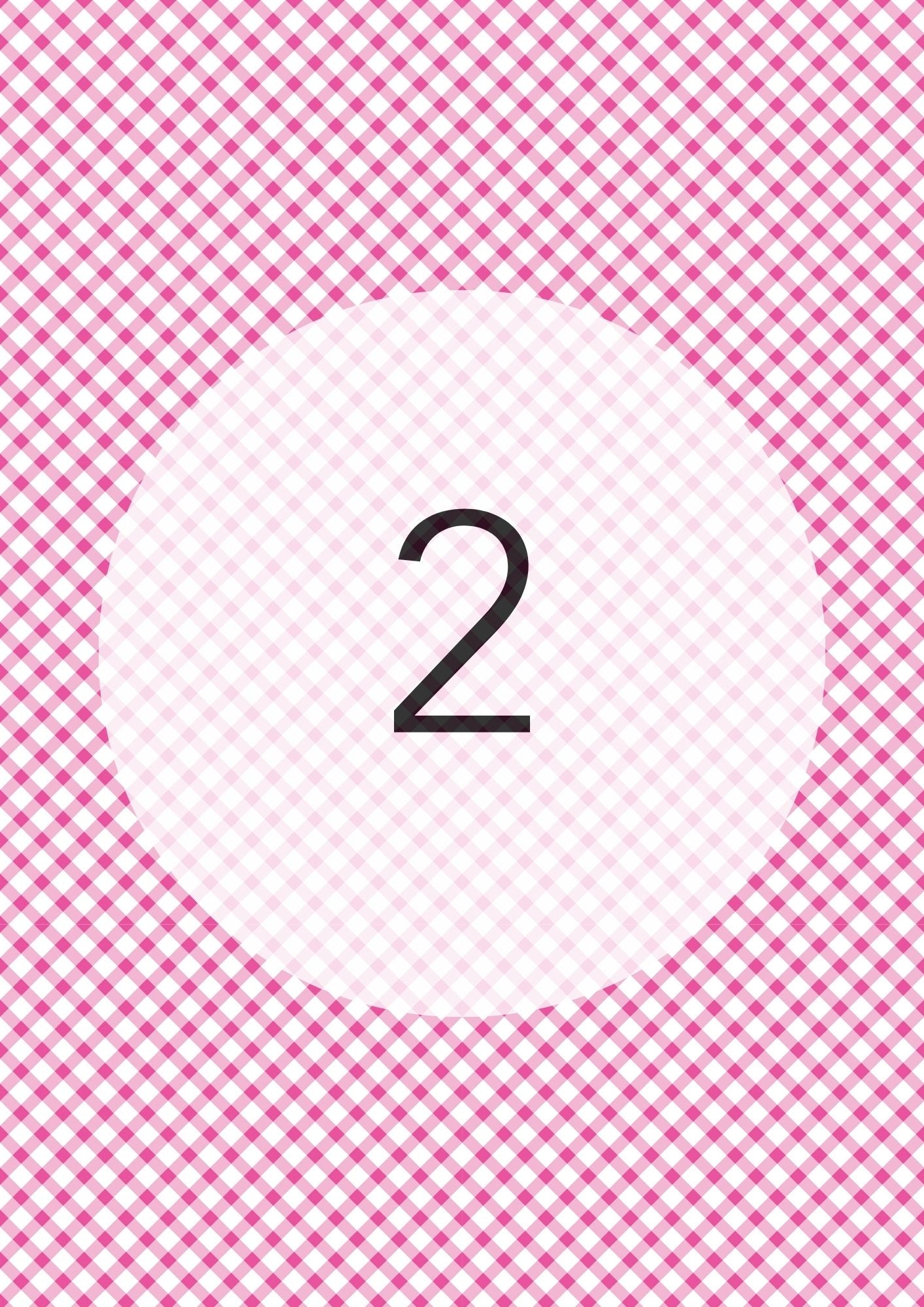 Pink diagonal gingham edible image, Gingham Cross No.2, by O'Khach