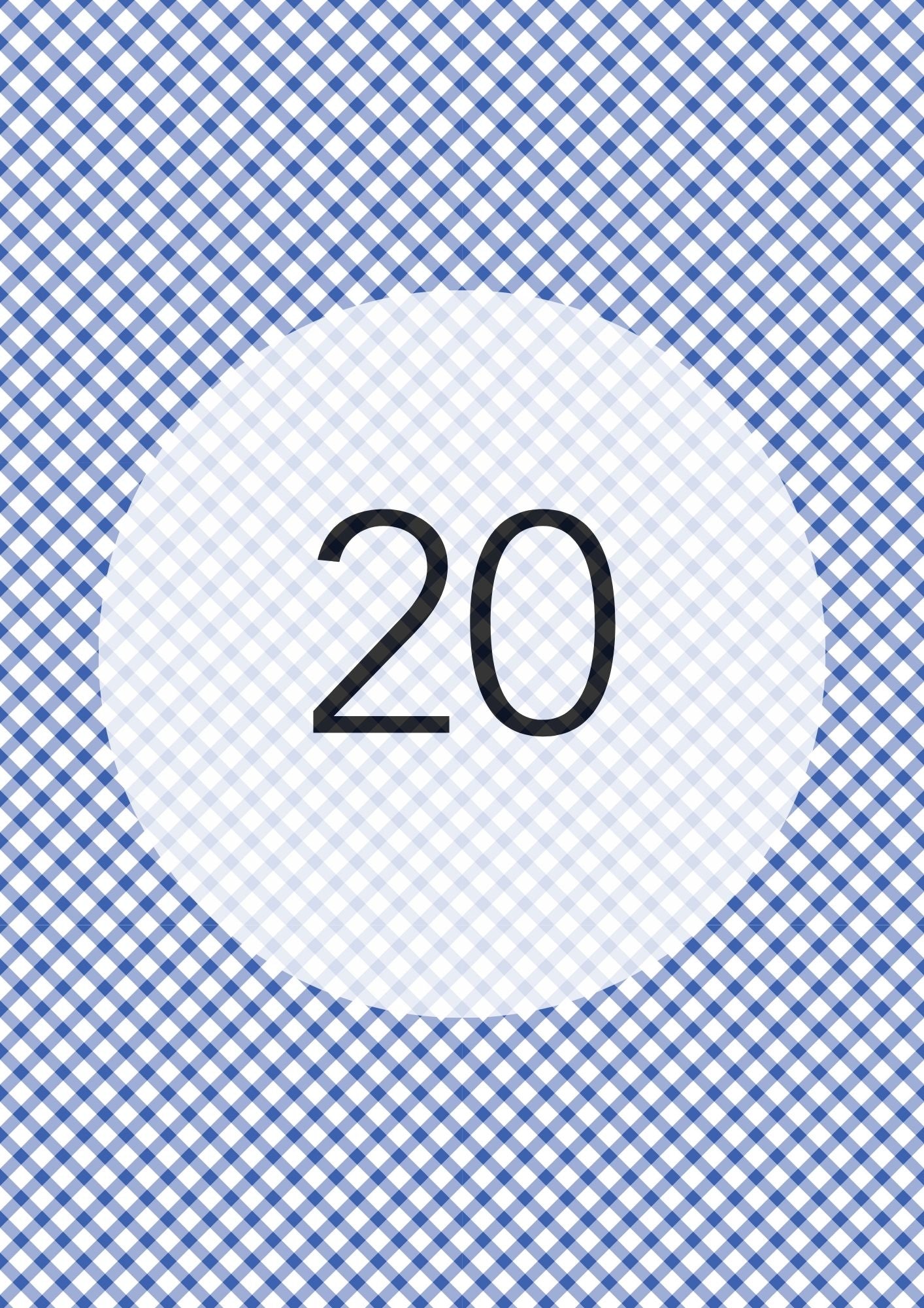 Royal Blue diagonal gingham edible image, Gingham Cross No.20, by O'Khach