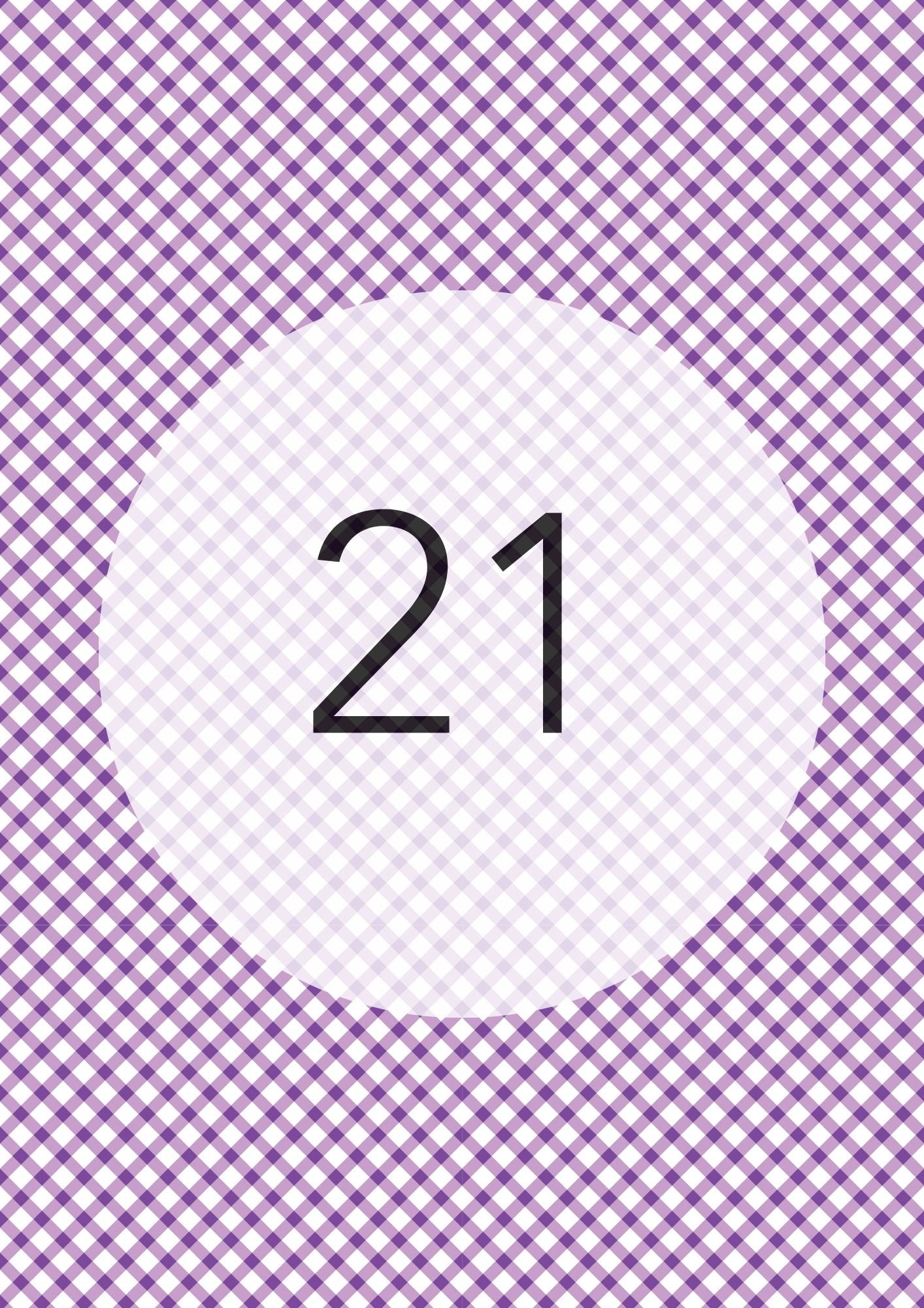 Purple diagonal gingham edible image, Gingham Cross No.21, by O'Khach