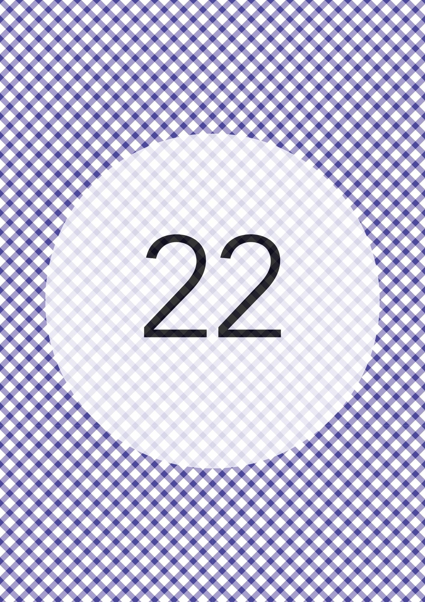 Indigo diagonal gingham edible image, Gingham Cross No.22, by O'Khach