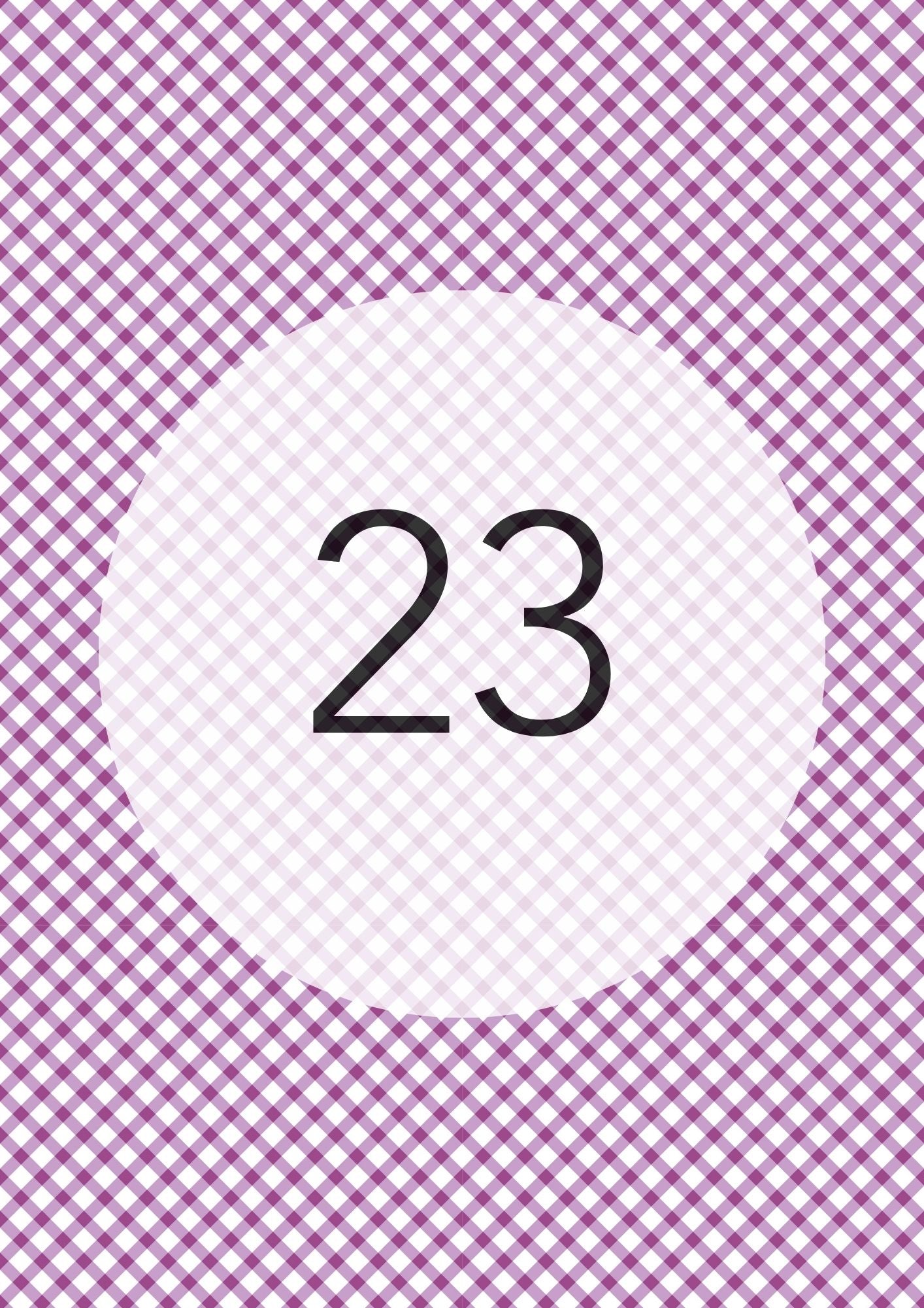 Plum diagonal gingham edible image, Gingham Cross No.23, by O'Khach