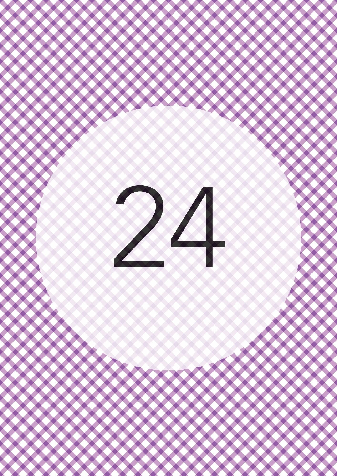 Lavender diagonal gingham edible image, Gingham Cross No.24, by O'Khach