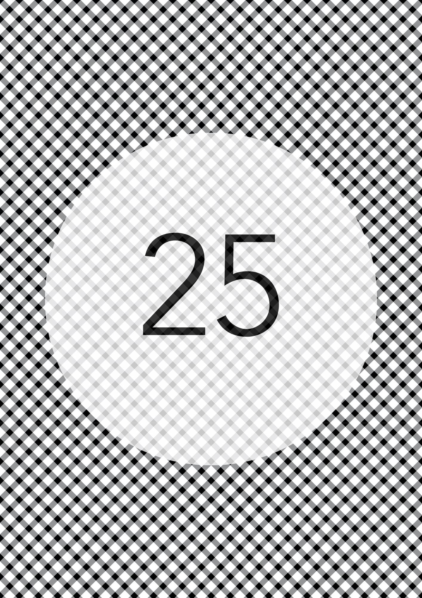 Black diagonal gingham edible image, Gingham Cross No.25, by O'Khach