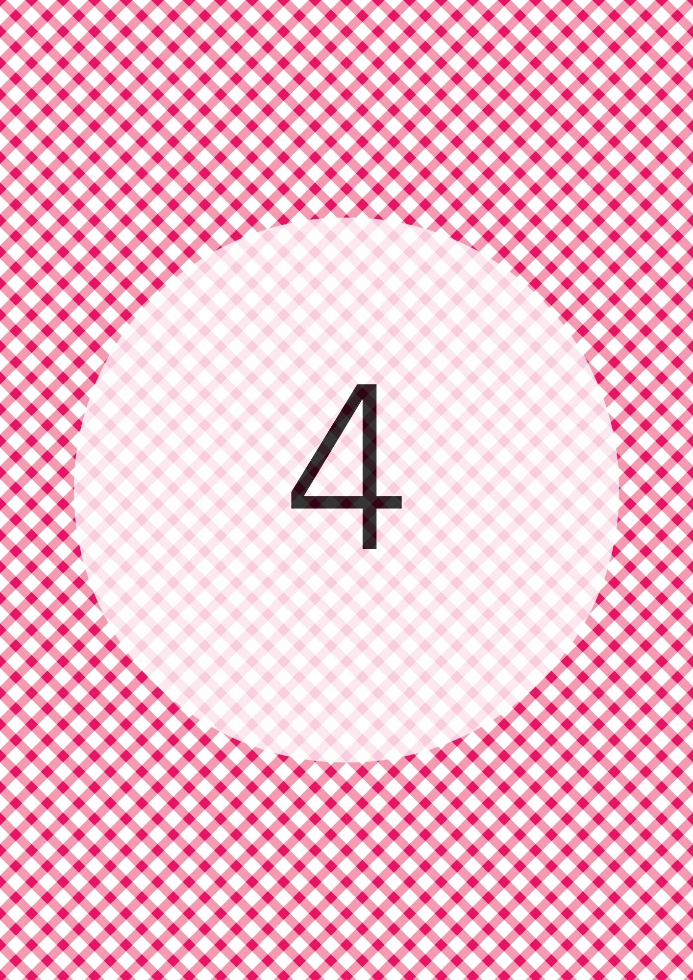 Raspberry diagonal gingham edible image, Gingham Cross No.4, by O'Khach