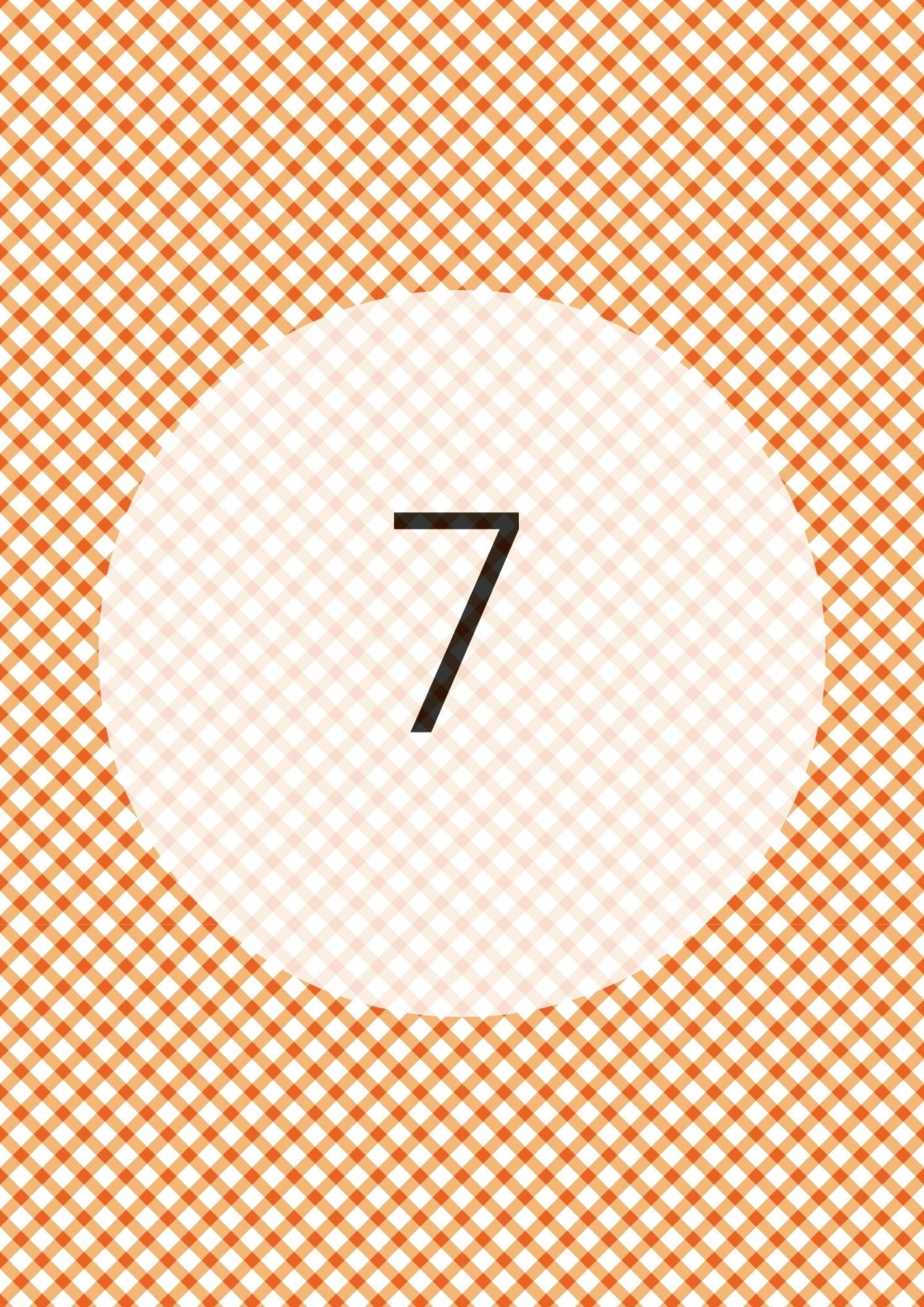 Orange diagonal gingham edible image, Gingham Cross No.7, by O'Khach