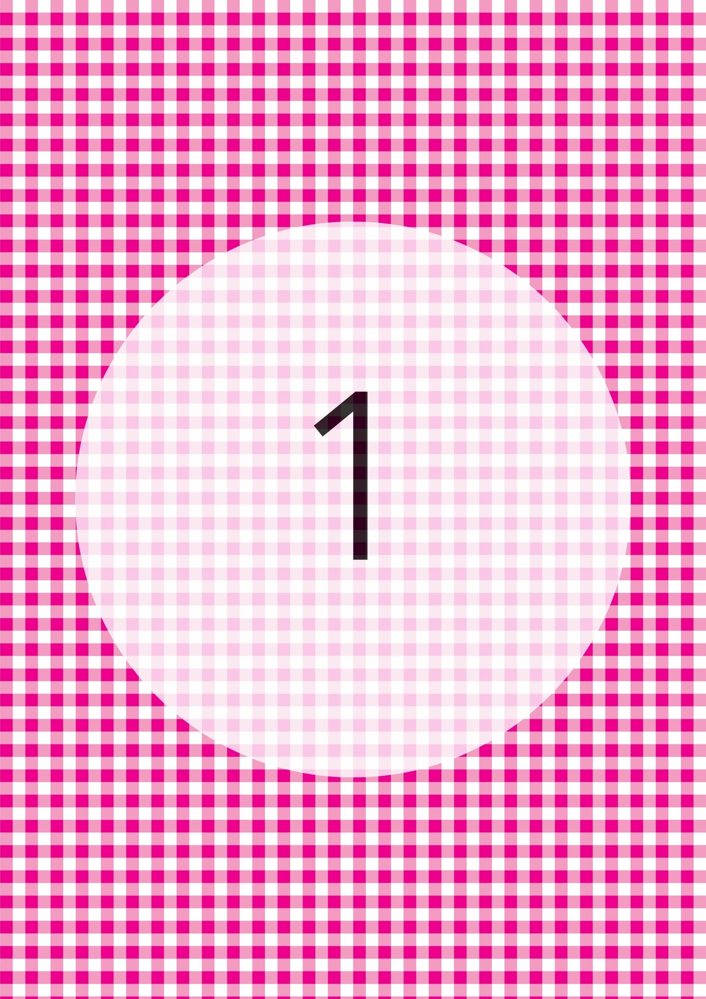 Hot Pink gingham edible image, Gingham Pattern No.1, by O'Khach