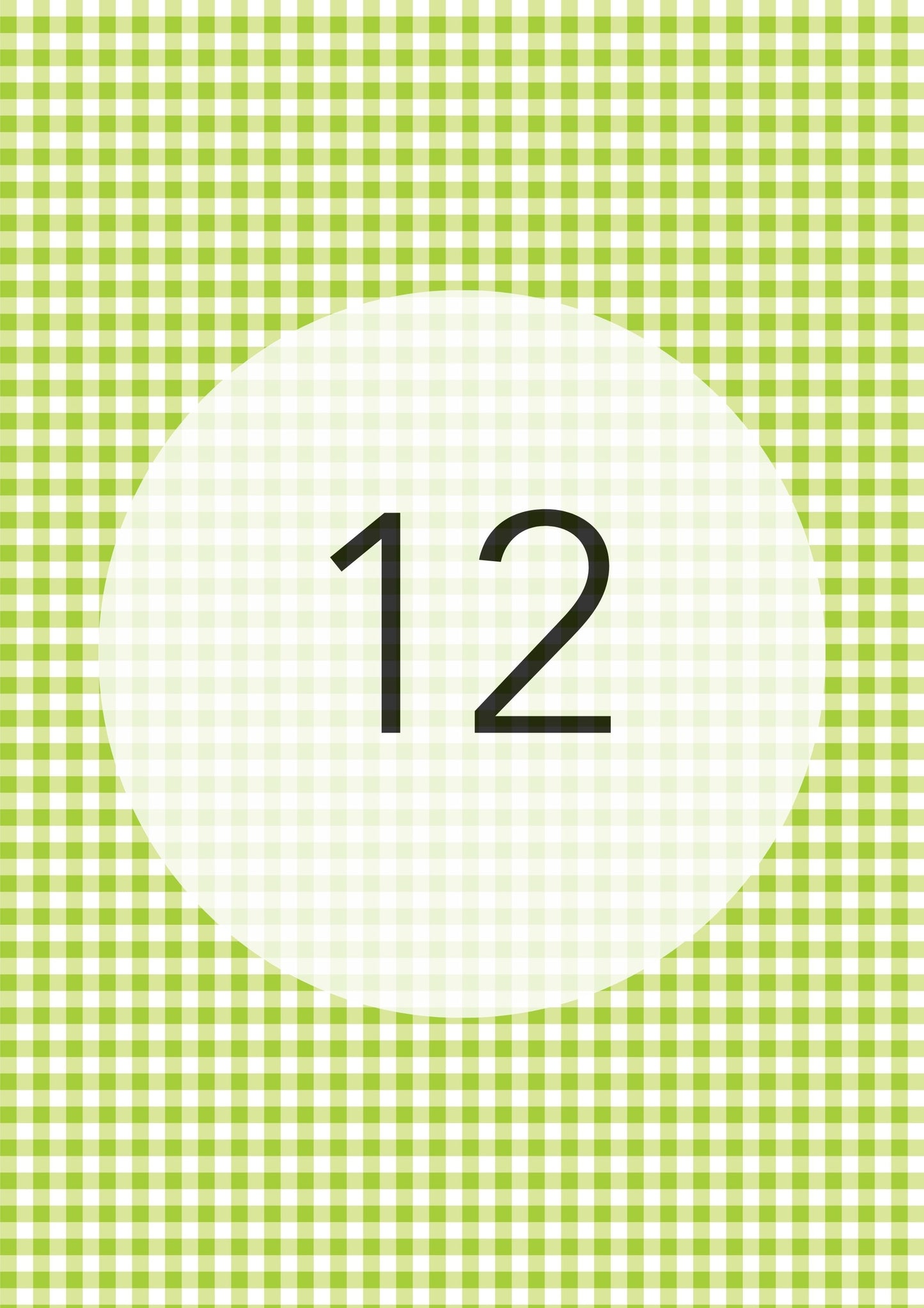 Lime Green gingham edible image, Gingham Pattern No.12, by O'Khach
