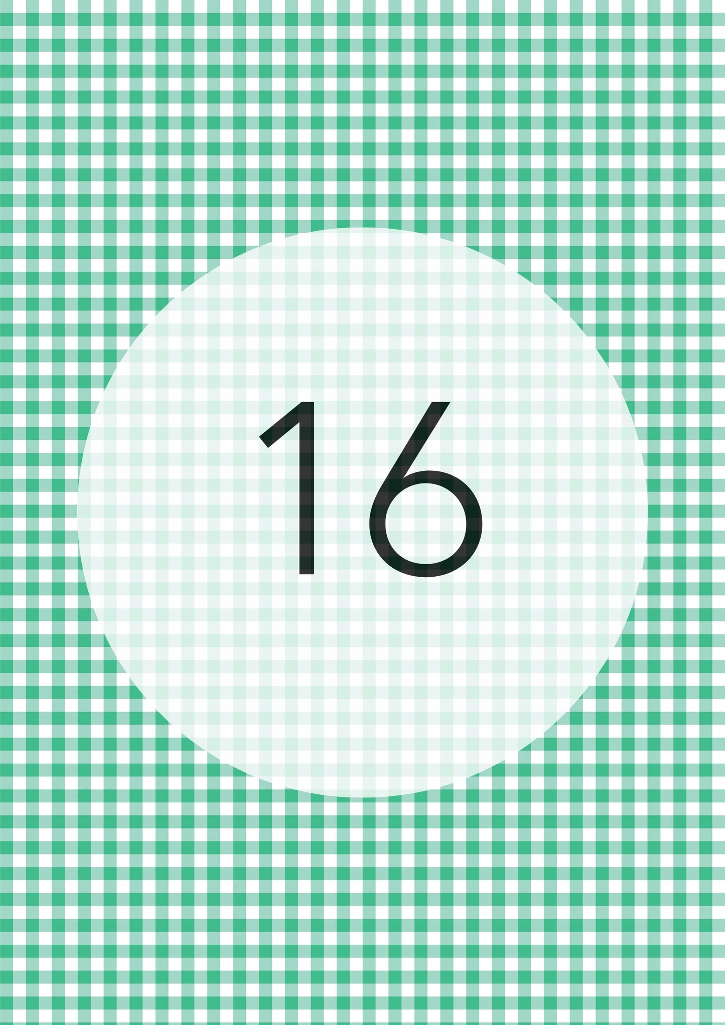 Mint Green gingham edible image, Gingham Pattern No.16, by O'Khach