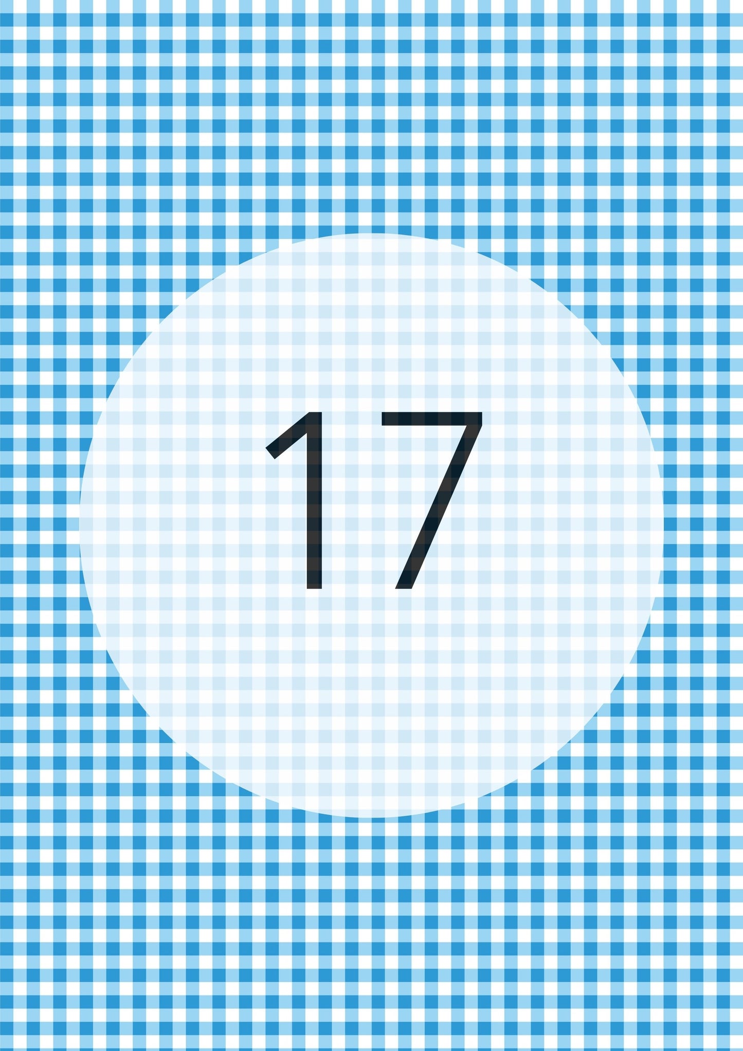 Blue gingham edible image, Gingham Pattern No.17, by O'Khach
