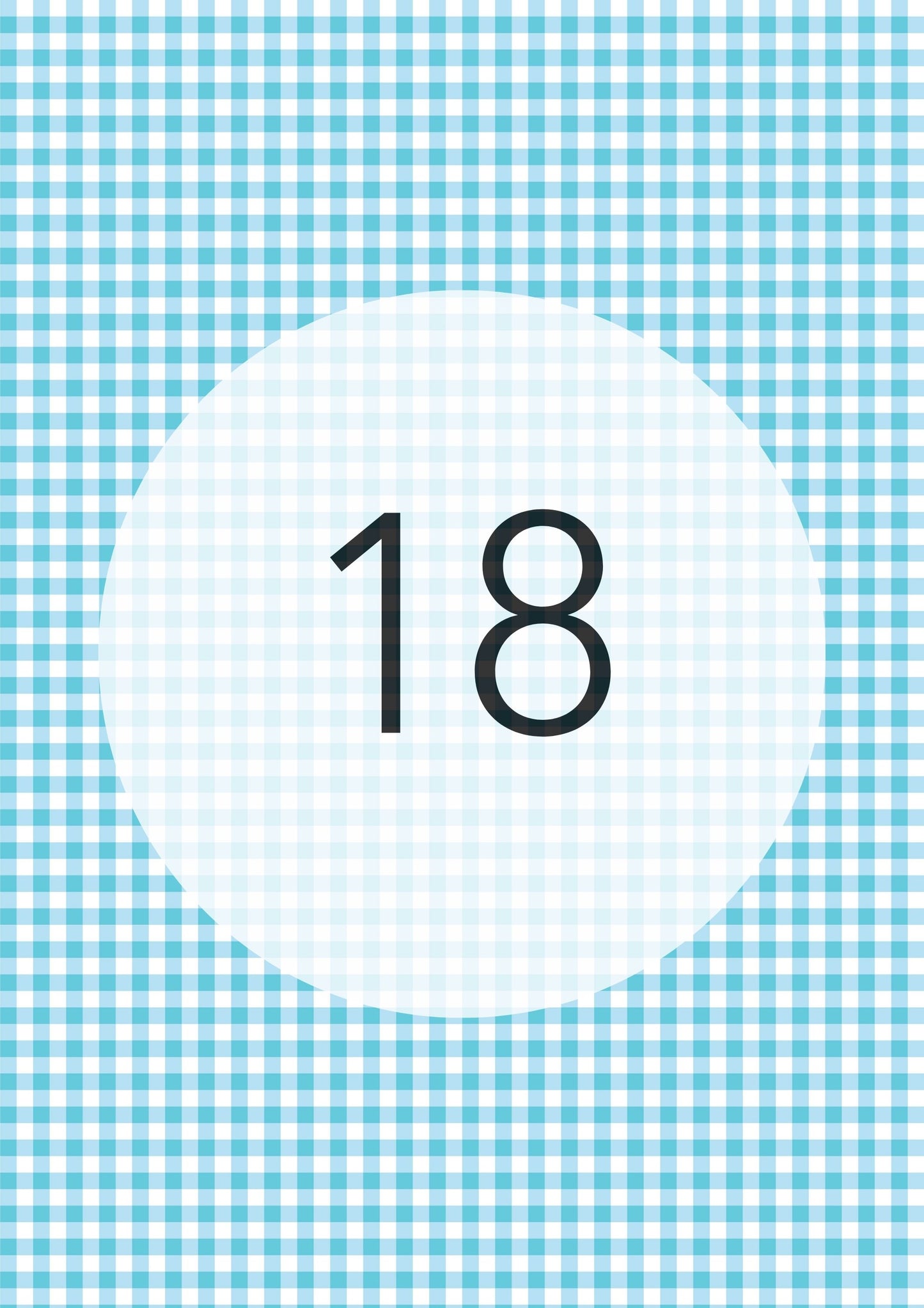 Aqua gingham edible image, Gingham Pattern No.18, by O'Khach