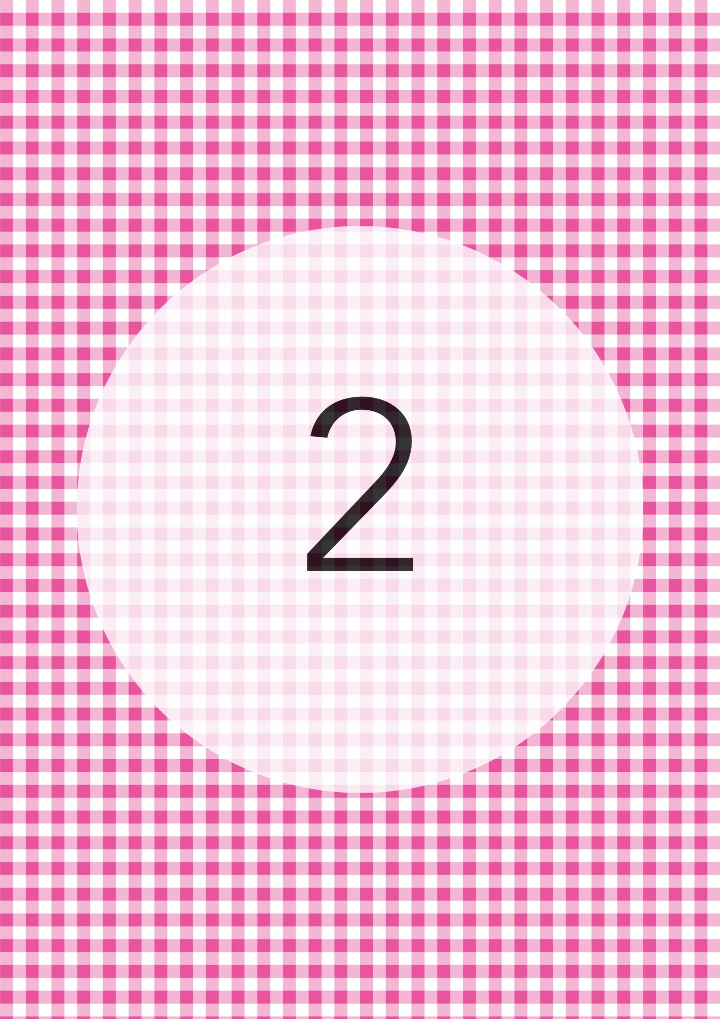 Pink gingham edible image, Gingham Pattern No.2, by O'Khach