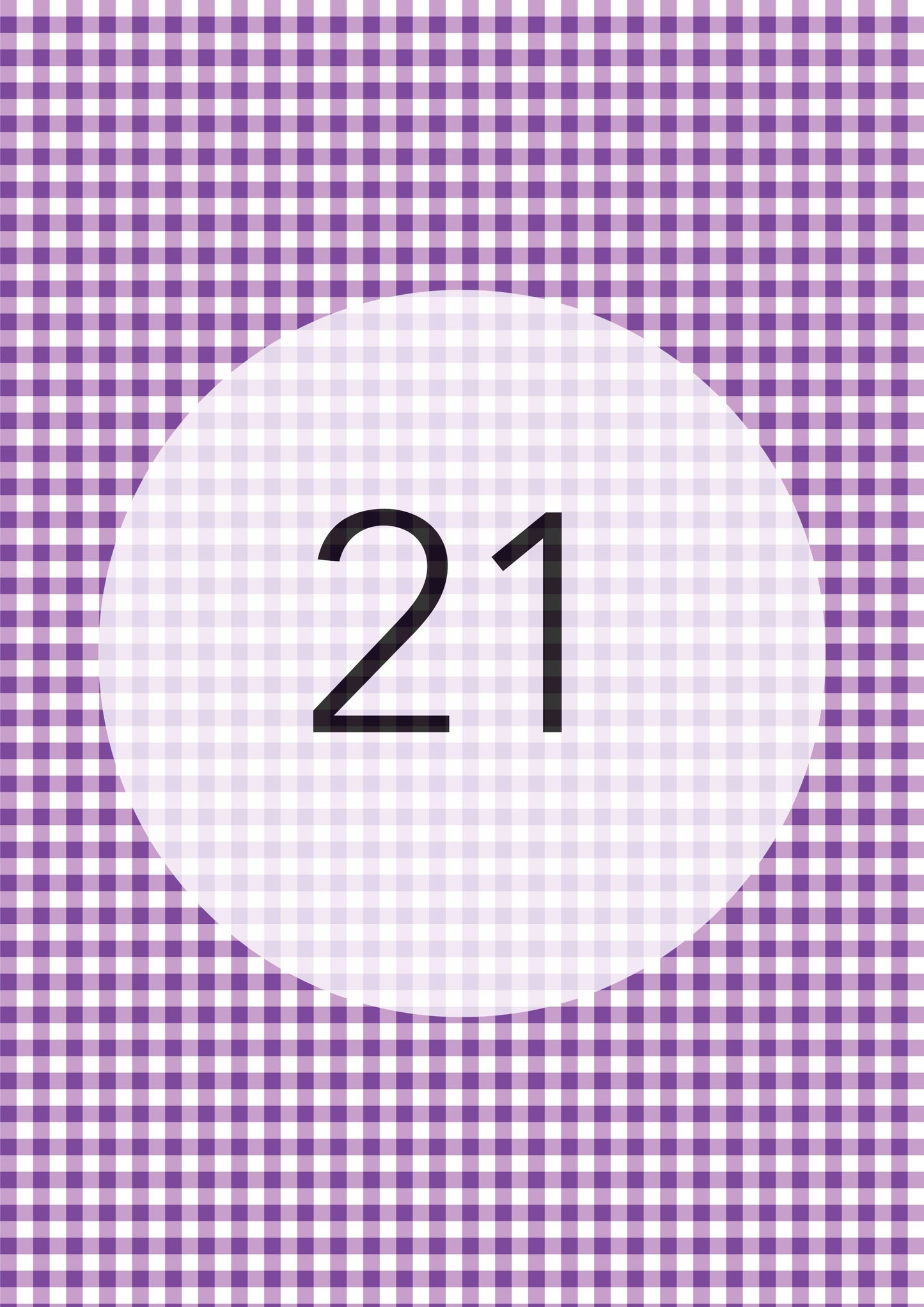 Purple gingham edible image, Gingham Pattern No.21, by O'Khach
