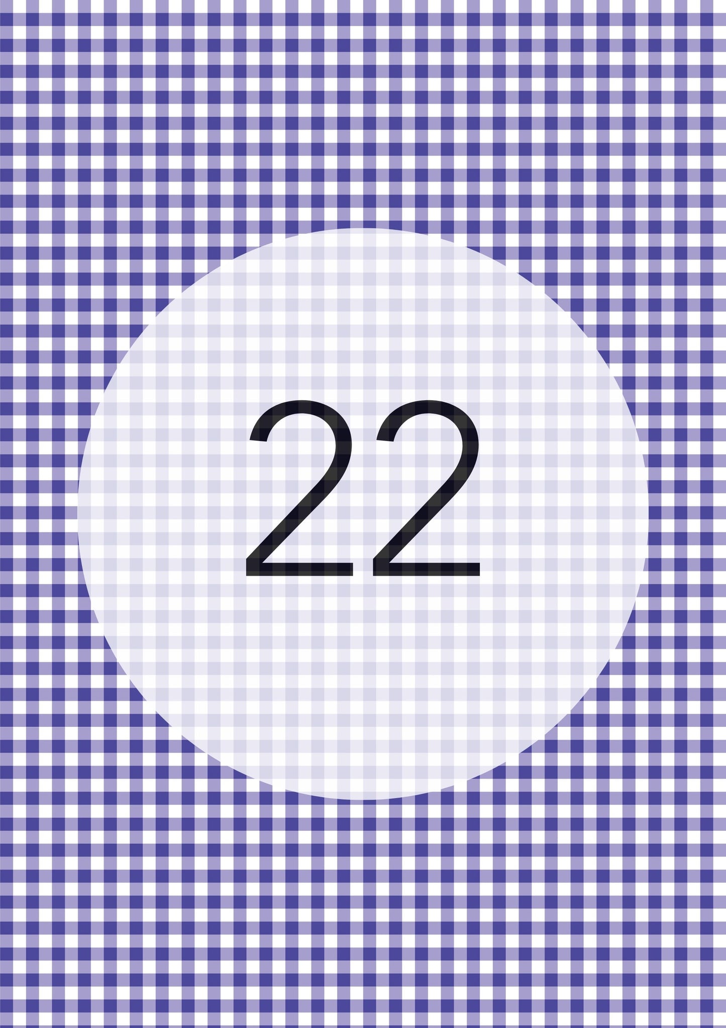 Indigo gingham edible image, Gingham Pattern No.22, by O'Khach