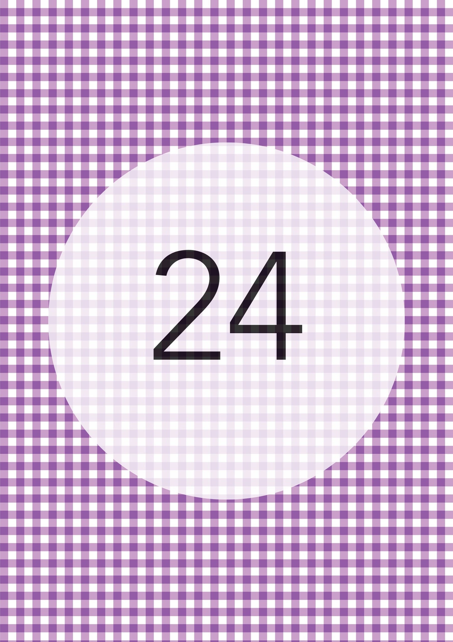 Lavender gingham edible image, Gingham Pattern No.24, by O'Khach
