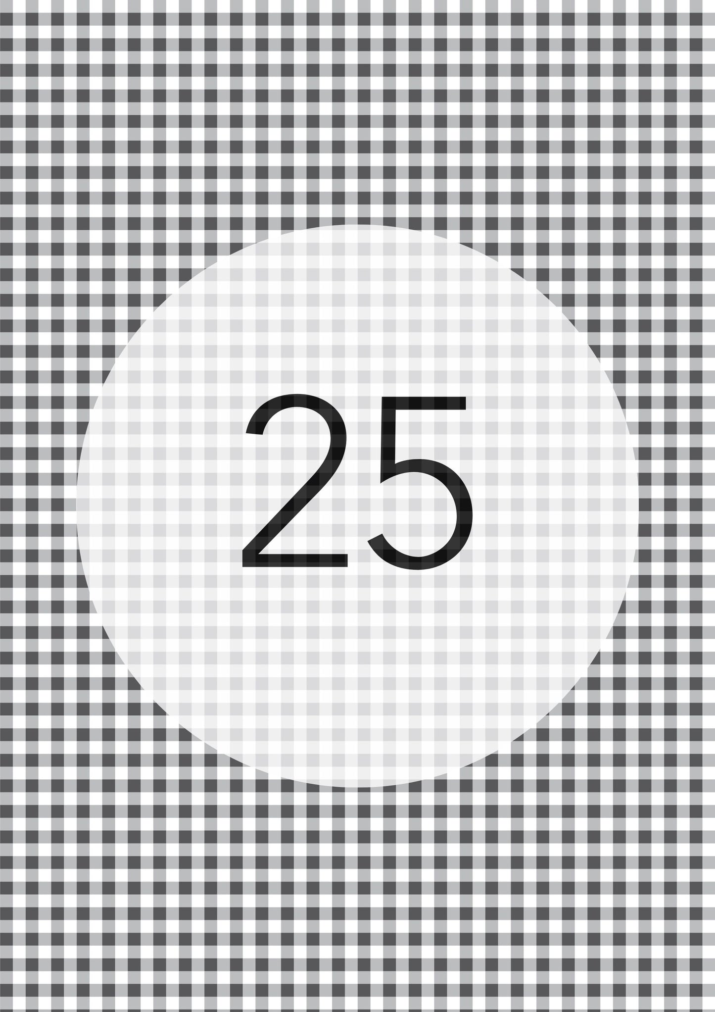 Charcoal Grey gingham edible image, Gingham Pattern No.25, by O'Khach