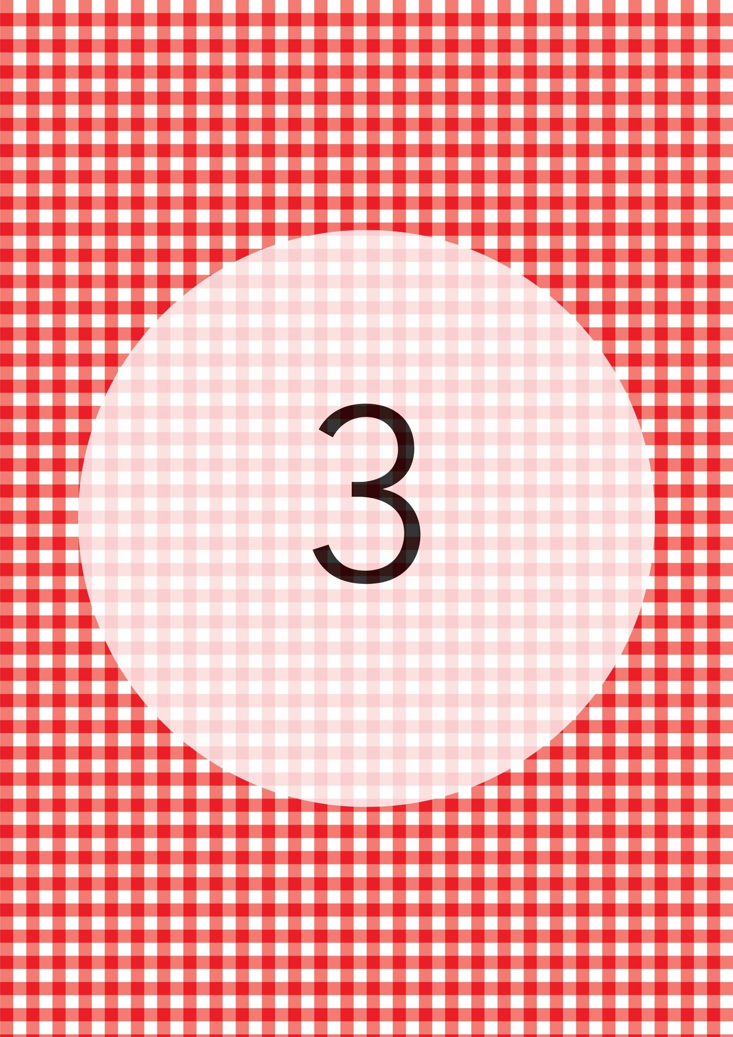 Cherry Red gingham edible image, Gingham Pattern No.3, by O'Khach