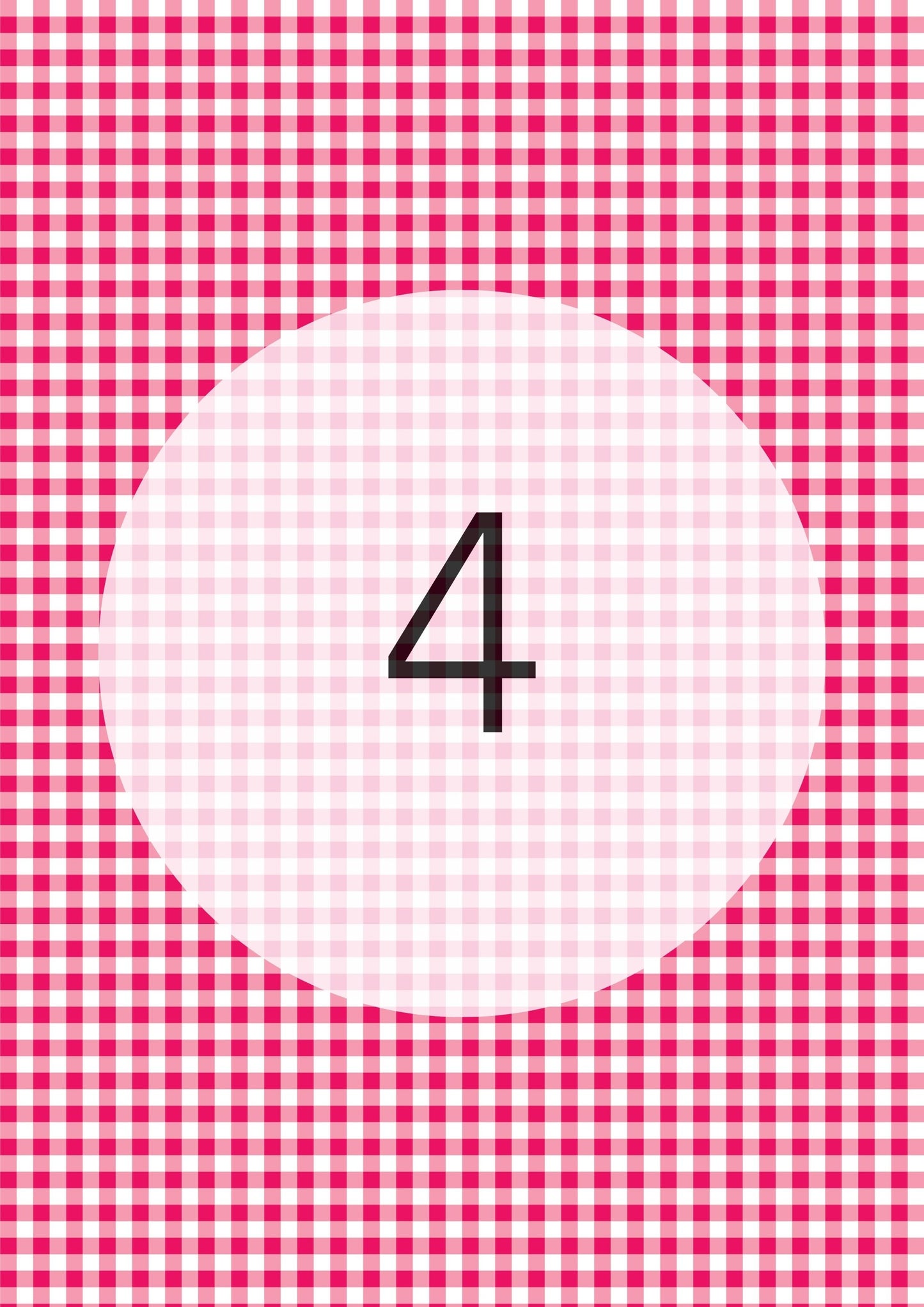 Raspberry gingham edible image, Gingham Pattern No.4, by O'Khach