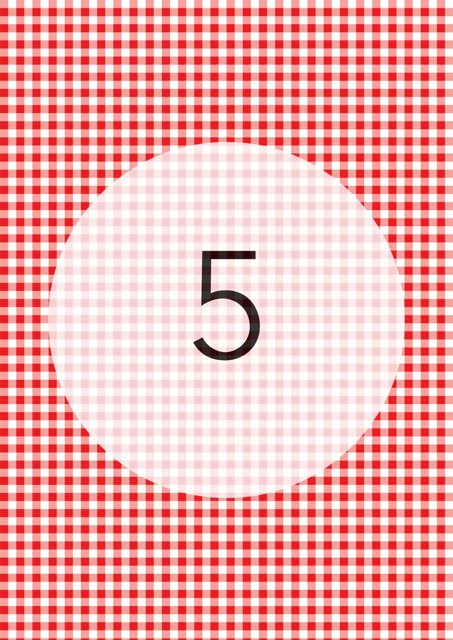 Red gingham edible image, Gingham Pattern No.5, by O'Khach