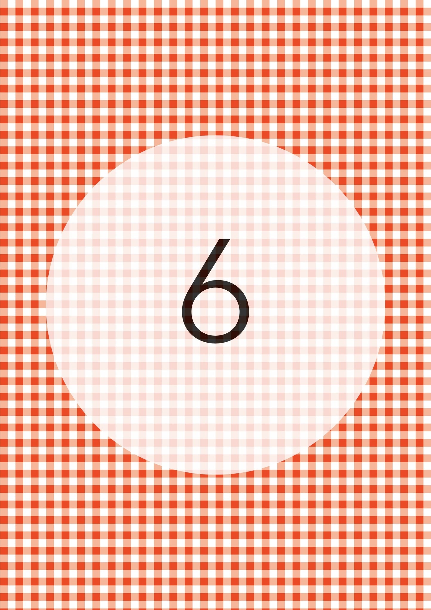Tangerine gingham edible image, Gingham Pattern No.6, by O'Khach