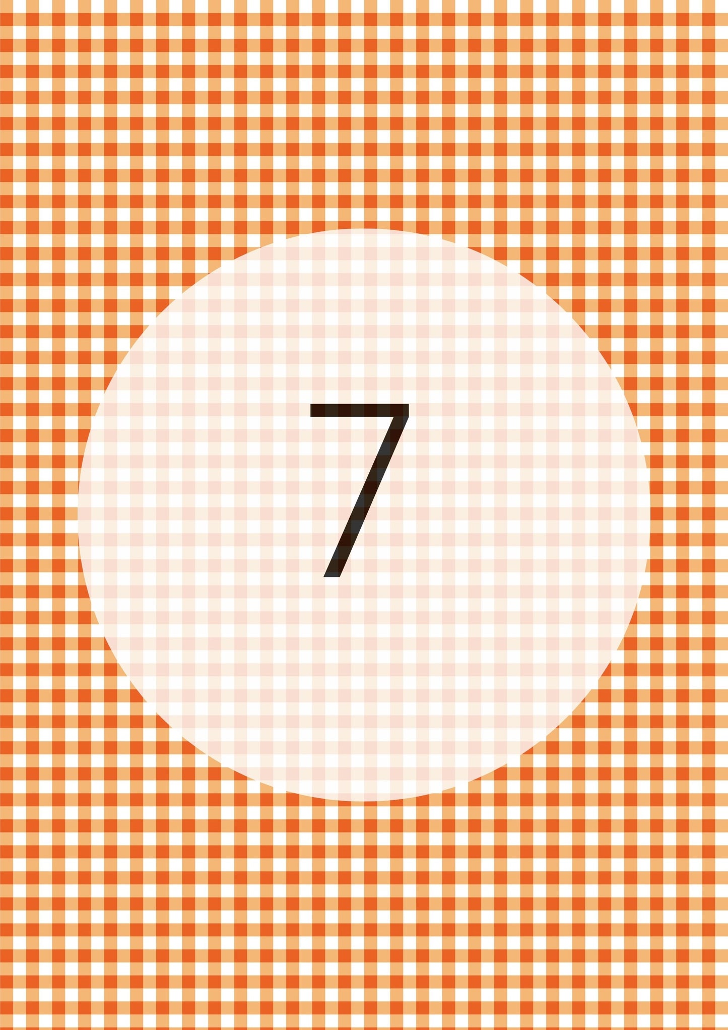 Orange gingham edible image, Gingham Pattern No.7, by O'Khach