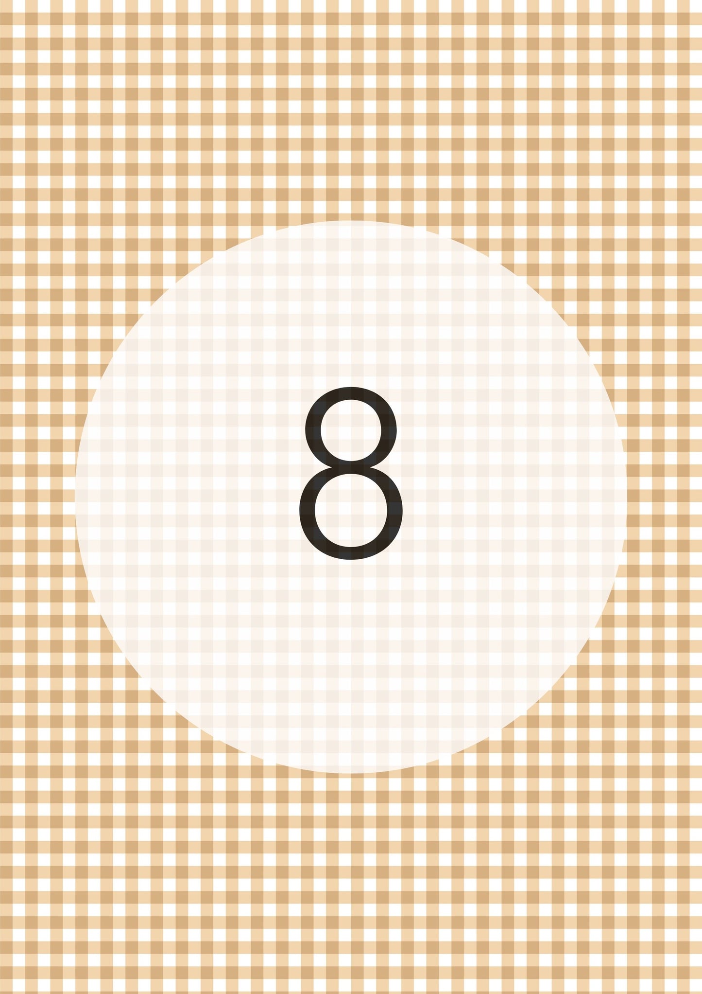 Caramel gingham edible image, Gingham Pattern No.8, by O'Khach