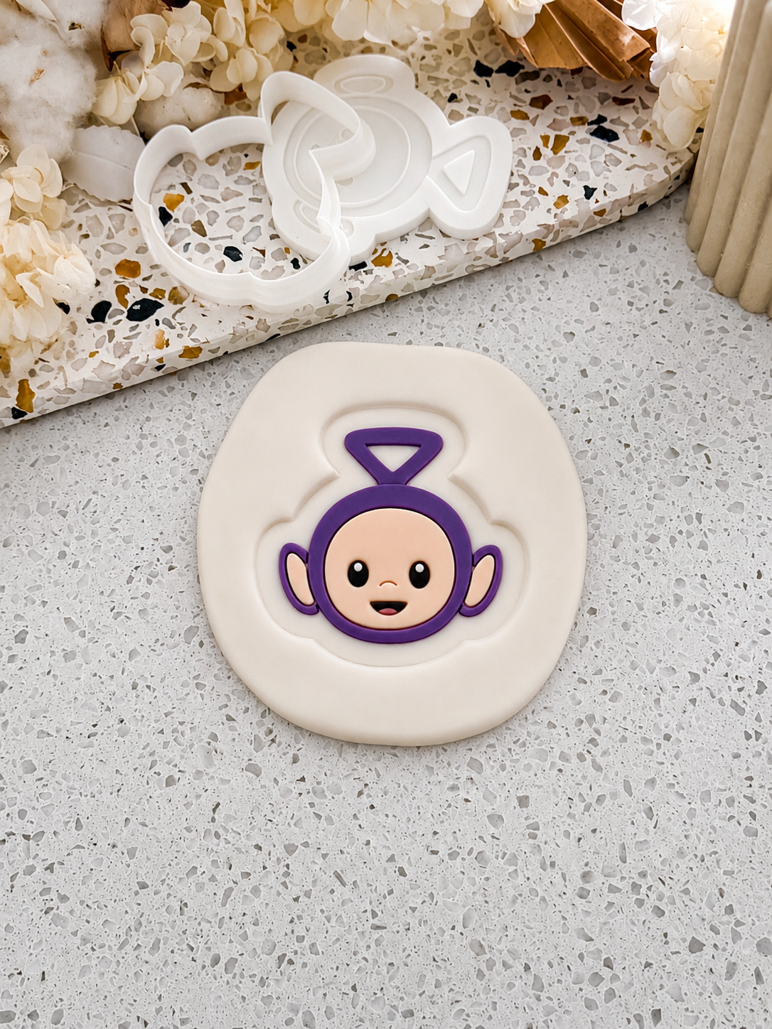 Purple Tummy Friend - Cookie Stamp and Cutter