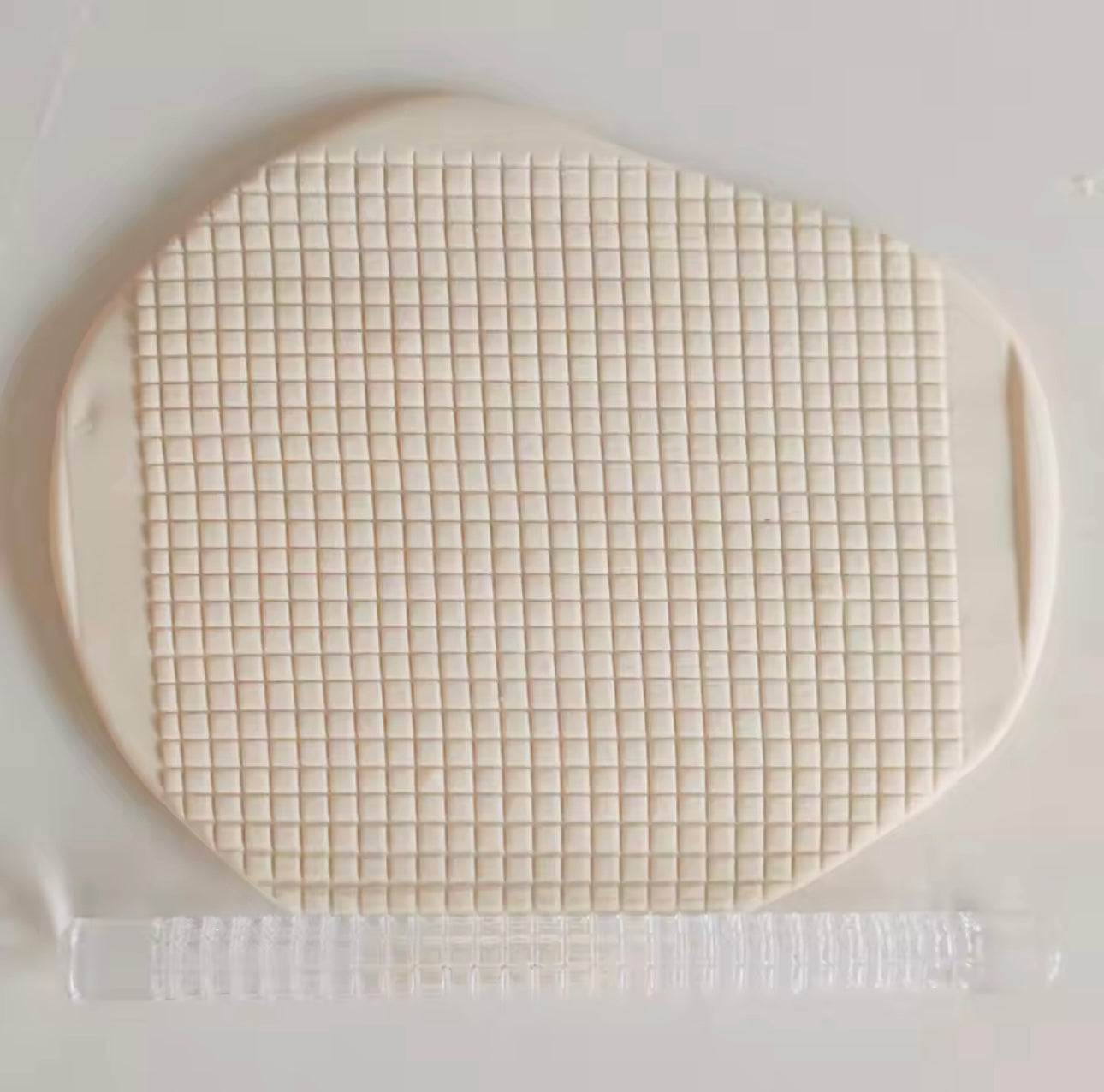 Waffle Grid Pattern - Acrylic Embossing Rolling Pin – Fondant, Cookie & Clay Texture Roller