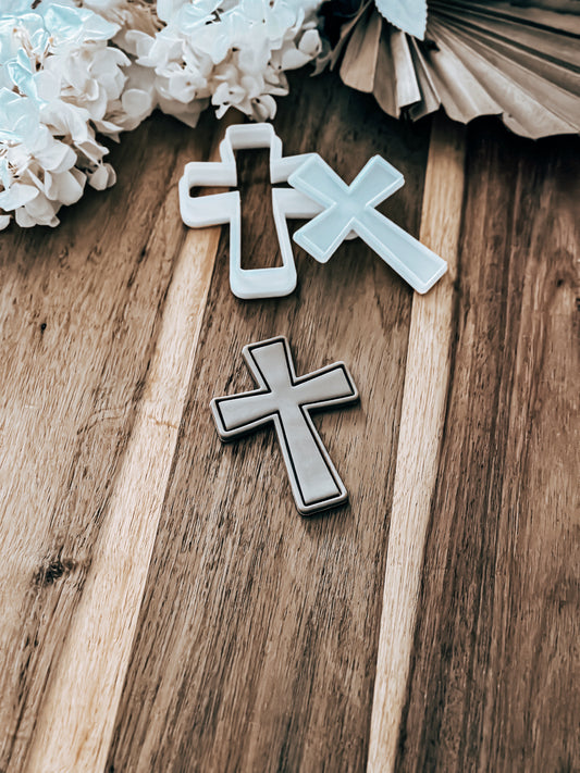 Angled Cross - Cookie Stamp and Cutter