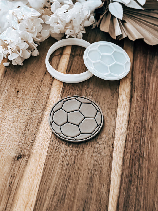 Soccer Ball - Cookie Stamp and Cutter