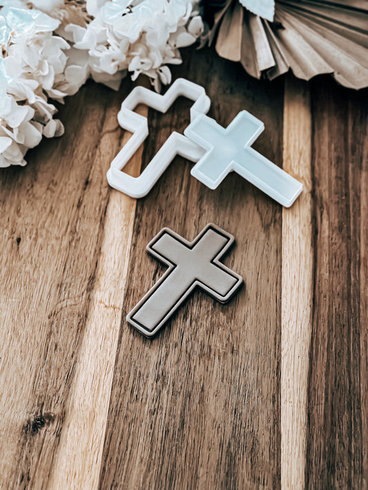 Straight Cross - Cookie Stamp and Cutter