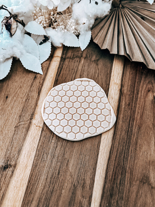 Honeycomb (LARGE) 'UP' Pattern - Stamp - Premium Stamp & Cutter from O'Khach Baking Supplies - Just $25.00! Shop now at O'Khach Baking Supplies