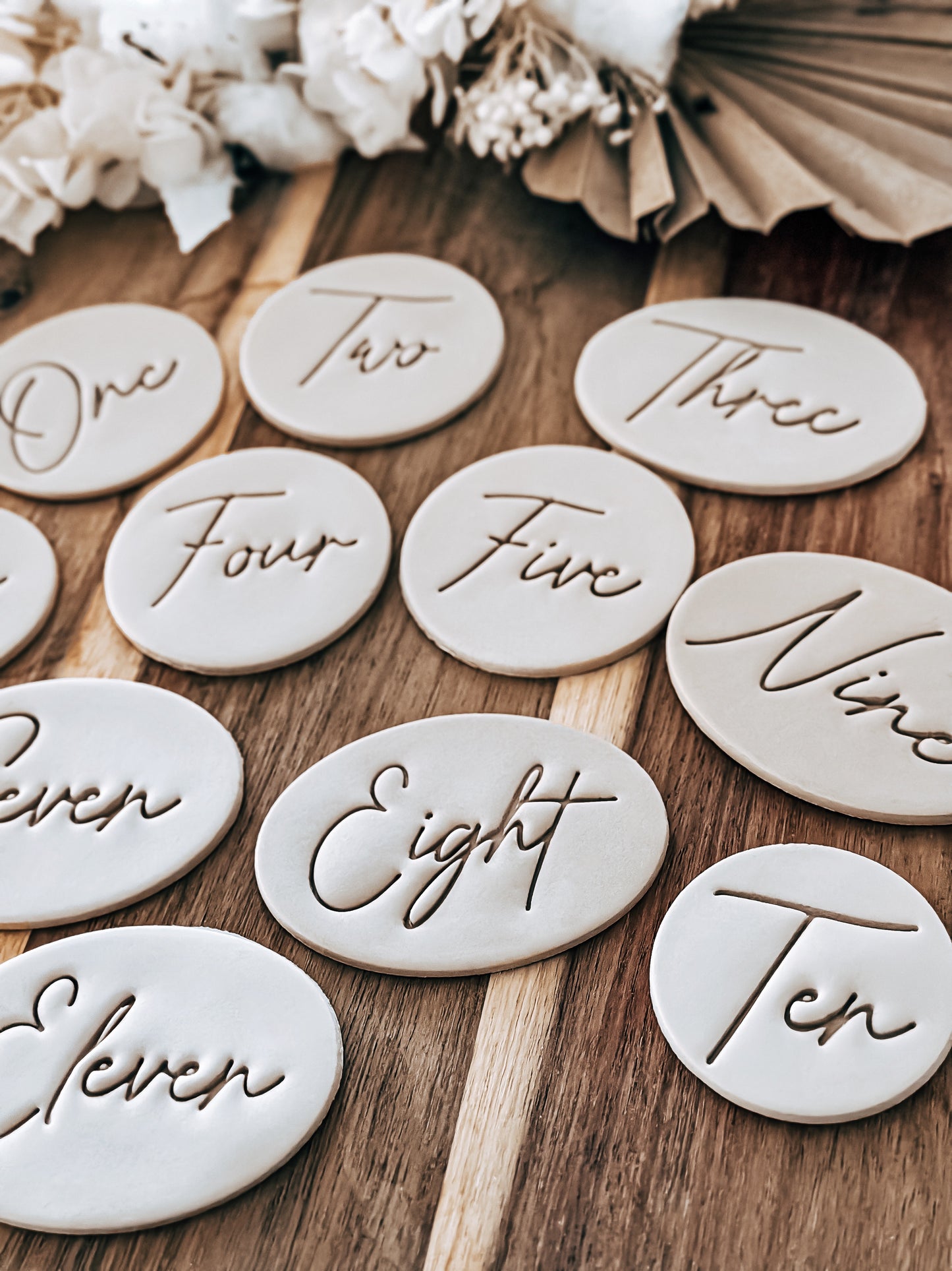 Cursive Number Range - Fondant & Sugar Cookies