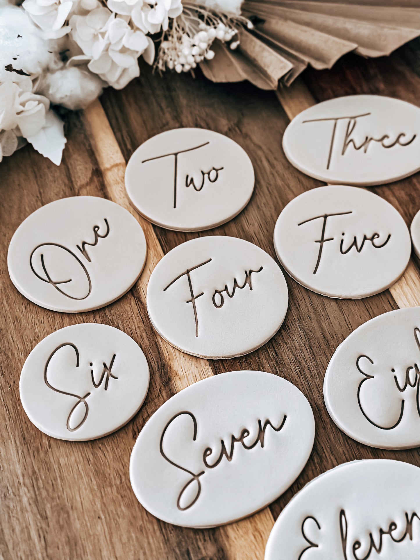Cursive Number Range - Fondant & Sugar Cookies