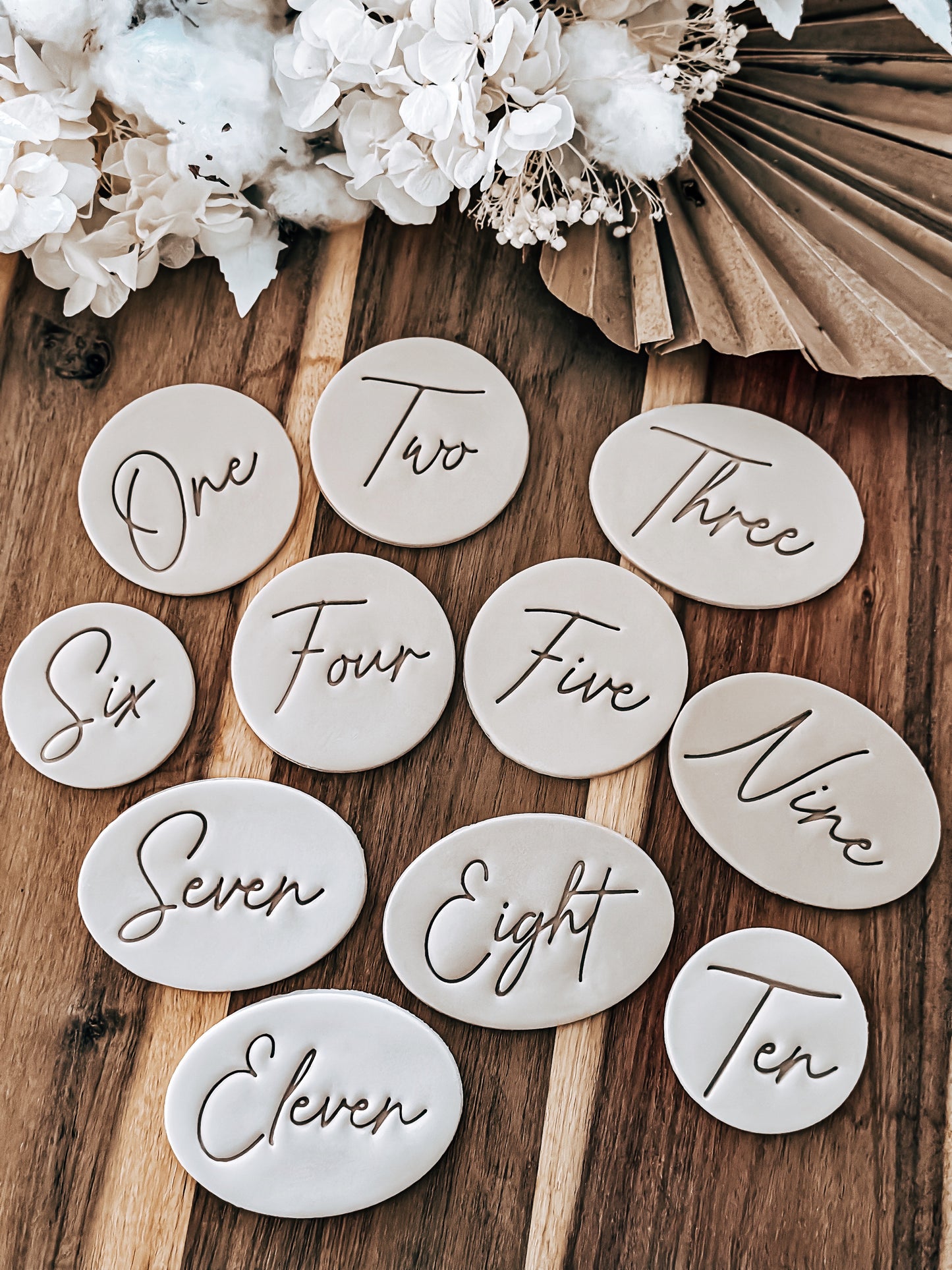 Cursive Number Range - Fondant & Sugar Cookies